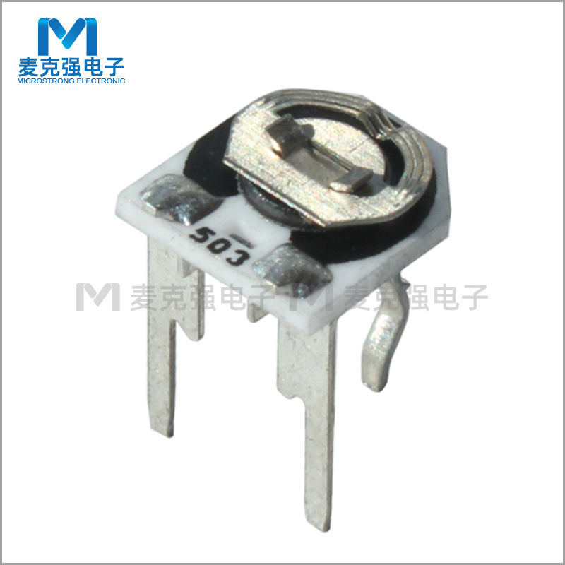 6mm陶瓷预调电位器TG655ML系列 阻值1K/2K/50K 卧式长方孔调节