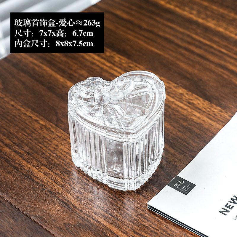 Jarra de caramelo de vidrio vintage transparente de almacenamiento de joyas jarra Mongol de vidrio bolsa candelabro ins accesorios de foto jarra de almacenamiento