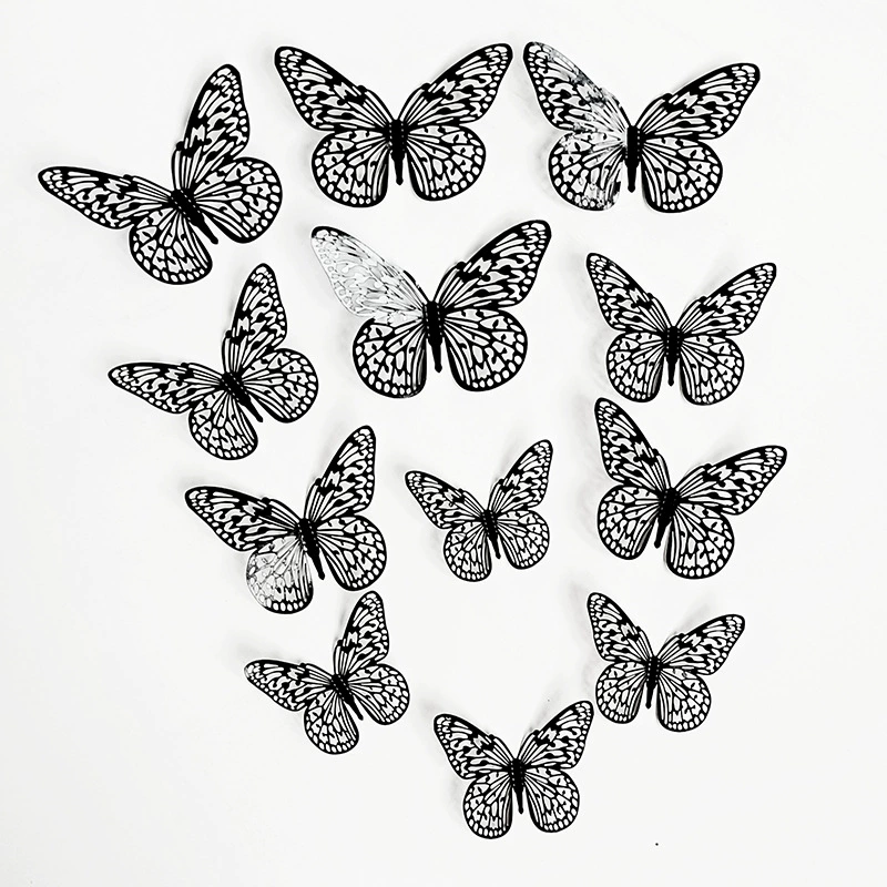 Полуж Butterfly 3D полый имитационный металлический бабочек настенный декор для дома гостиной трехмерная бабочка декоративная наклейка
