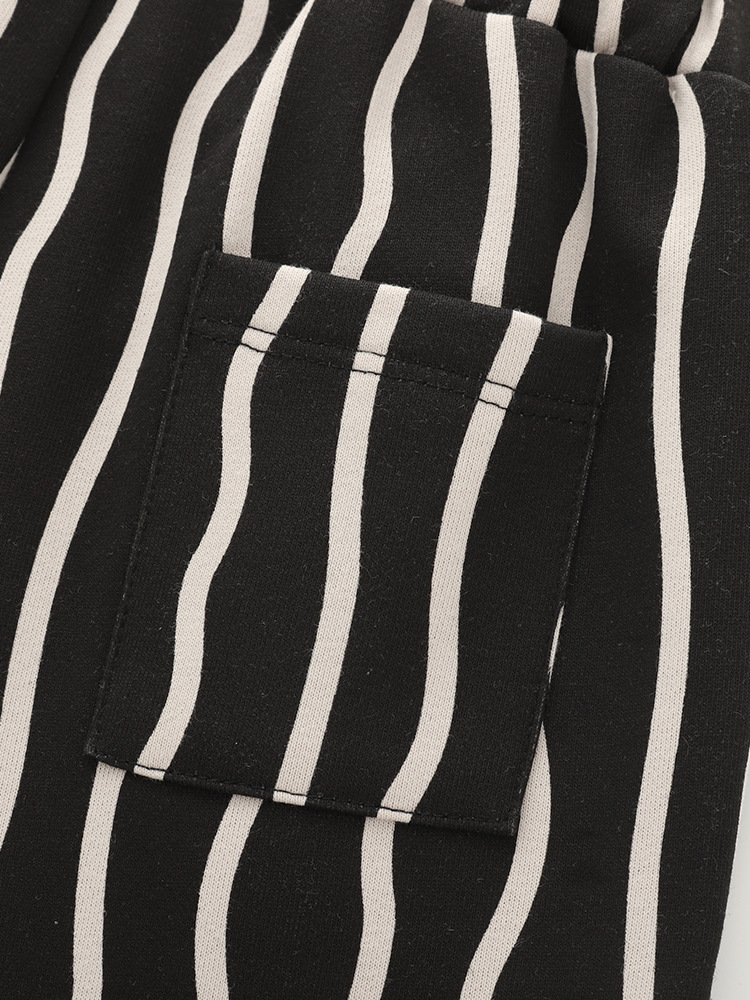 Malwee transfronterizo niños pantalones casuales verticales de verano nuevos pantalones de cintura elástica de niños europeos y estadounidenses ropa infantil image 4
