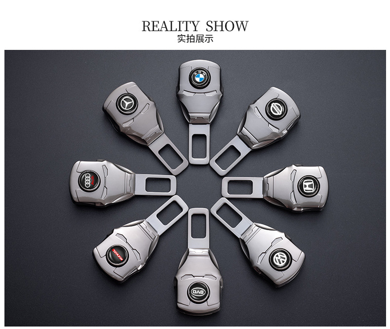 Car seat belt latch buckle head seat belt extender multi-function sub-female connector safety belt latch bayonet