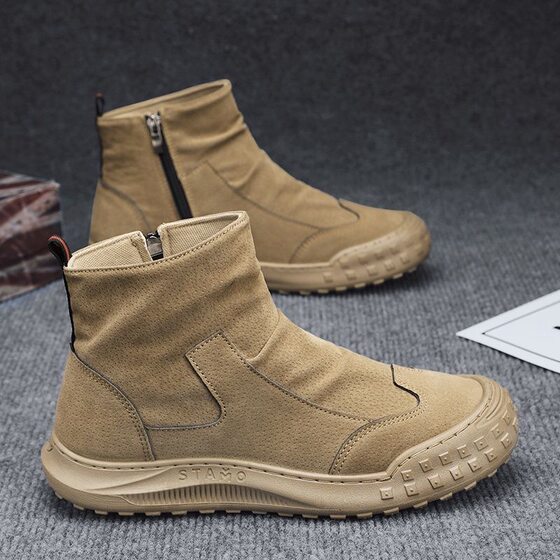 High-top martin boots men's shoes autumn new work shoes men's fashionable all-match non-slip wear-resistant casual labor protection shoes for men