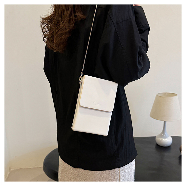 Damen Umhängetasche Mini Handytasche Rote Kettentasche Elegant_voghion.com