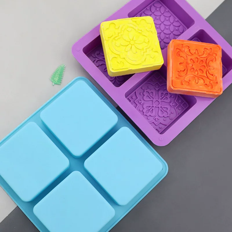 蓝调 Square silicone acrylic mold, compact handmade soap