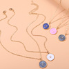 INS new alloy drip glaze items simple geometric love moonlight lightning star multi -element combination necklace female