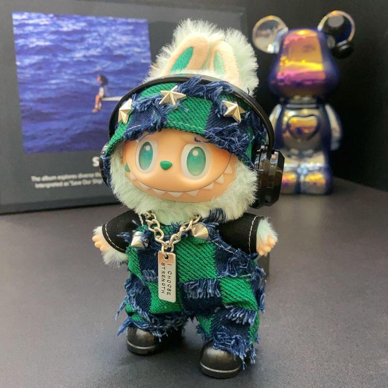 现货17厘米娃衣一二三代前方高能labubu公仔毛绒衣服套装换装|undefined