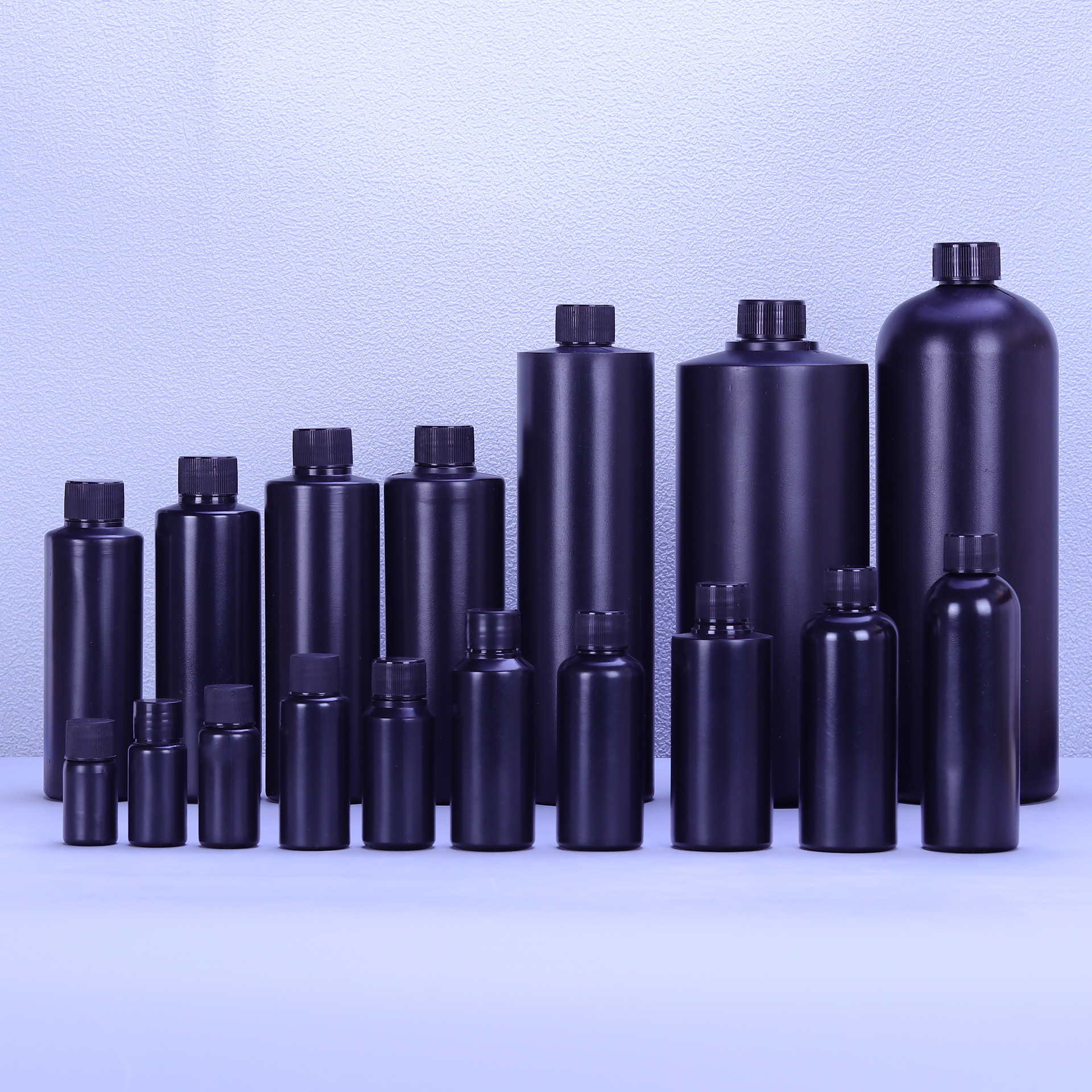 厂家现货HDPE塑料黑色避光瓶 美甲UV胶水瓶挤压油墨瓶