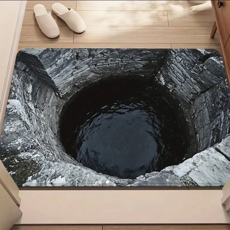 跨境亚马逊3D视觉陷阱地垫浴室厨房吸水防滑脚垫玄关入户门垫代发|undefined