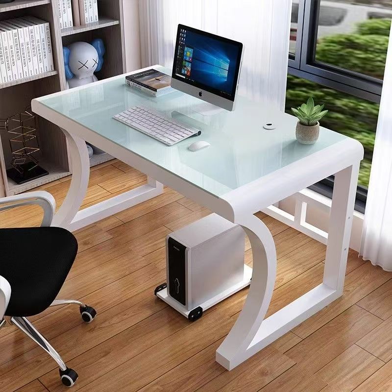 Computer Table Desktop Desk Tempered Glass Gaming Table Home Student Study Table Small Apartment Simple Office Desk