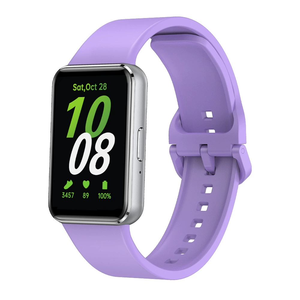 Силиконовый ремешок для часов (Samsung Fit3), мягкий дышащий силикон, несколько цветов, пряжка быстрого освобождения