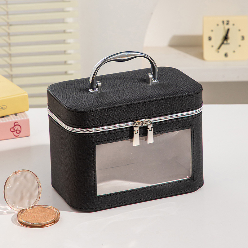 Nueva ventana de alto valor facial caja de maquillaje mujer portátil de gran capacidad caja de regalo de mano caja de almacenamiento de bolso