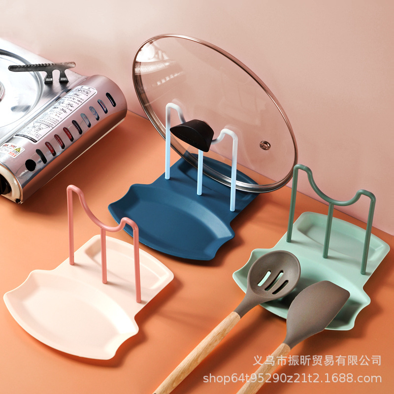 6创意锅盖坐式家用厨房台面放铲勺架免打孔菜板收纳架锅盖置物架