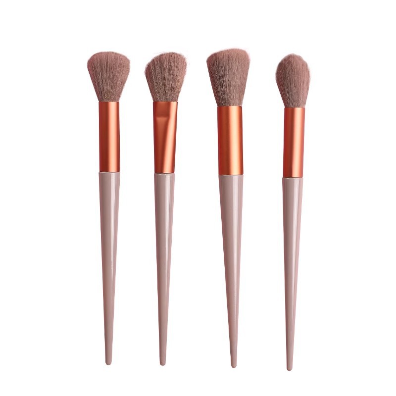 Juego de pinceles de maquillaje, pincel de sombra de ojos, base de maquillaje, rubor, juego de corrector de alto brillo, juego completo de herramientas de pincel, cabello suave genuino
