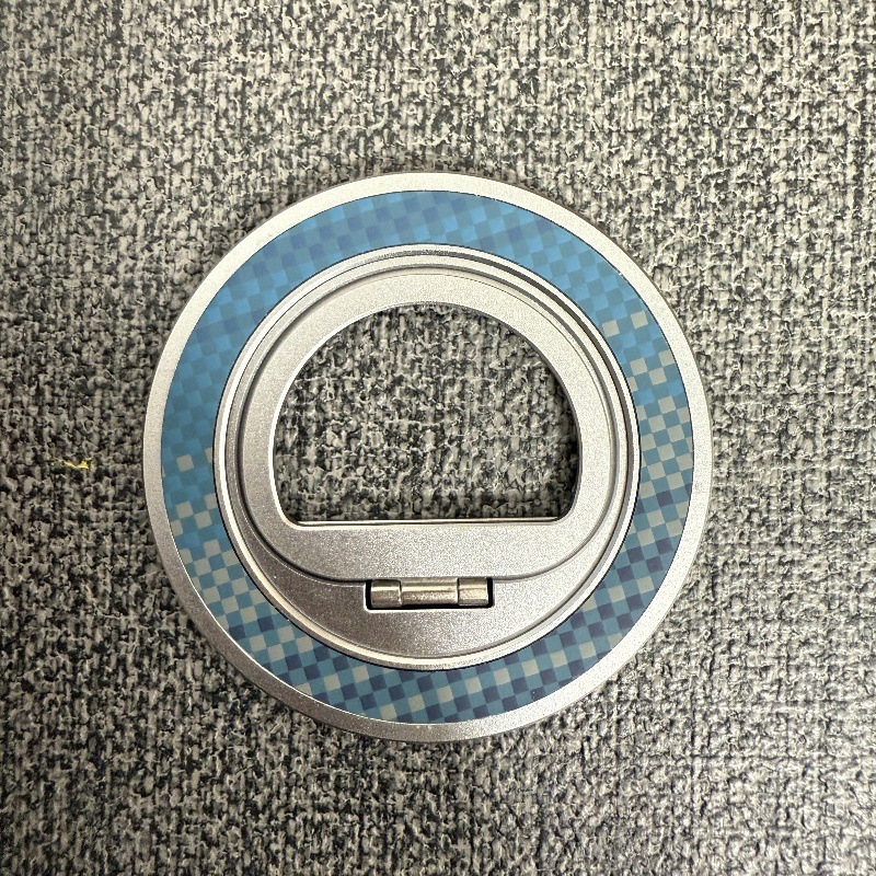Magsafe アルミニウム合金 2025 薄型カーボンファイバーテクスチャ回転リング怠惰なデスクトップ磁気携帯電話ホルダー|undefined