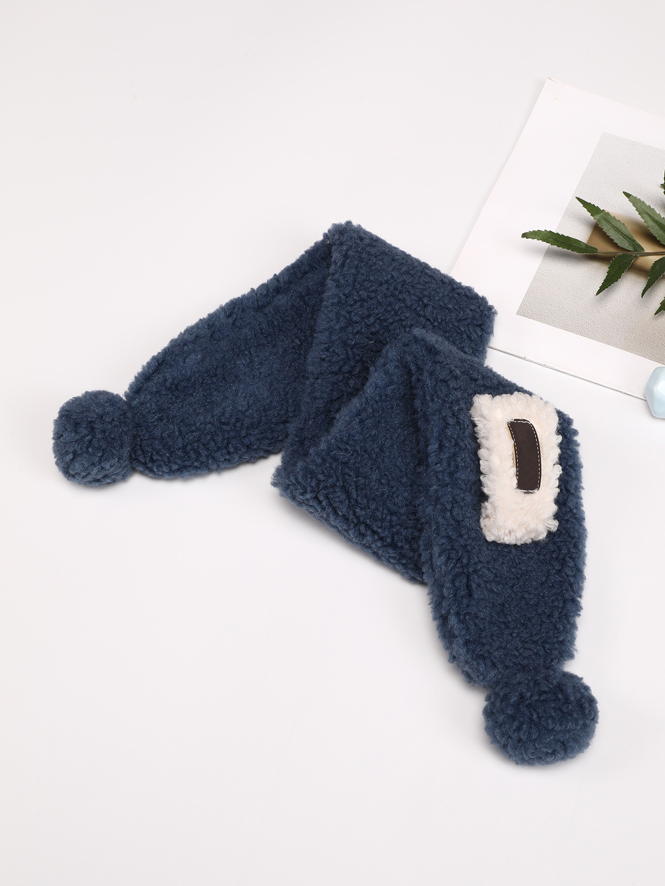 Faux cordero lana invierno engrosada bufanda de los niños del bebé lindo caliente engrosada bufanda de moda coreana