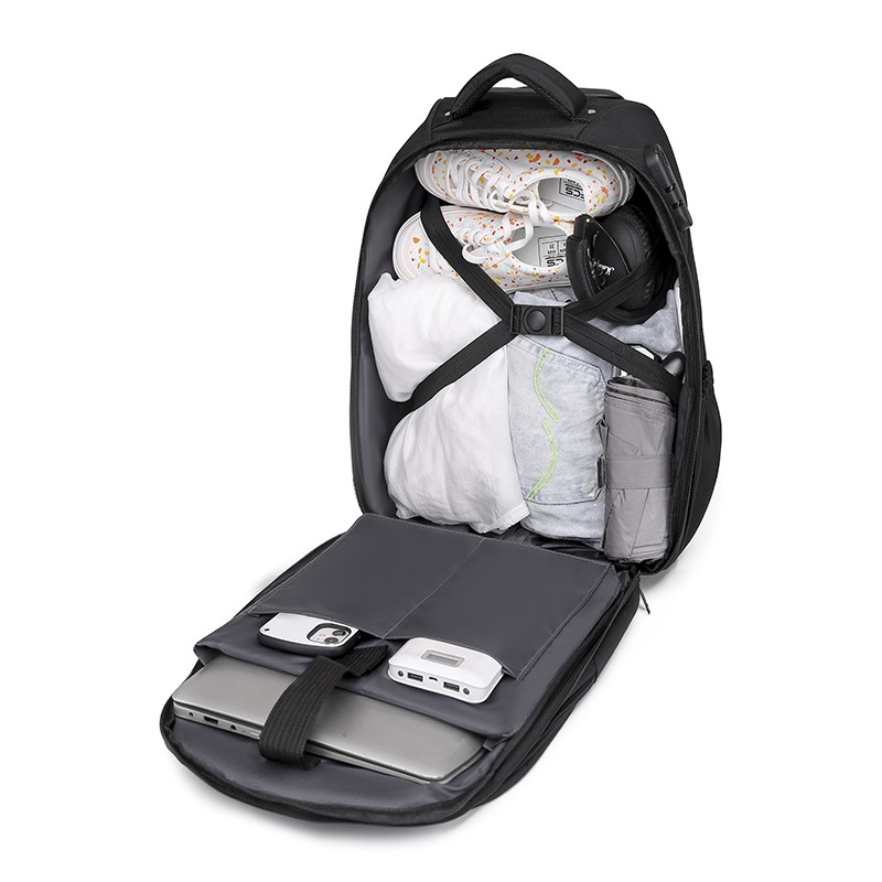 Venta al por mayor 2023 nuevo hombro carro mochila hombres y mujeres de gran capacidad negocios carro viaje embarque caso entrega de una sola pieza