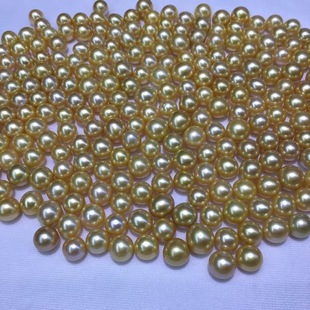 Natural Seawater Philippine Gold Beads Are Nearly Round, Bright and Basically Flawless, with Very Slight Flaws