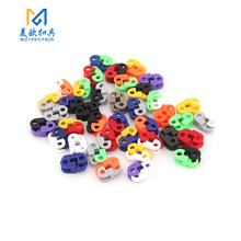 现货纽扣abs塑料双孔弹簧扣 松紧带调节扣固定弹力绳扣彩色猪鼻扣