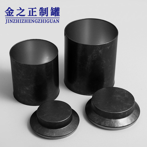 100g tea cake barreled tangerine peel storage small green orange round loose tea can antique fine sand iron round can wholesale