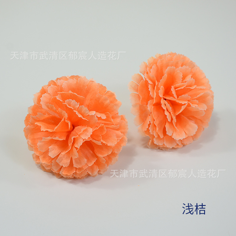 Venta al por mayor de claveles artificiales de seda para decoración de pasteles de Halloween, columnas de flores de claveles, red de flores, suministro transfronterizo.