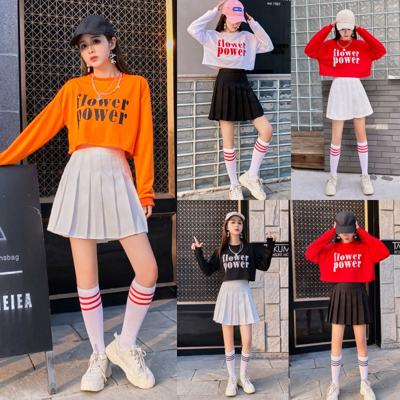 Взрослый хип-хоп танцевальный костюм Студенческий джазовый танцевальный костюм Черлидинг Аэробика костюм Костюм команды Черлидинга