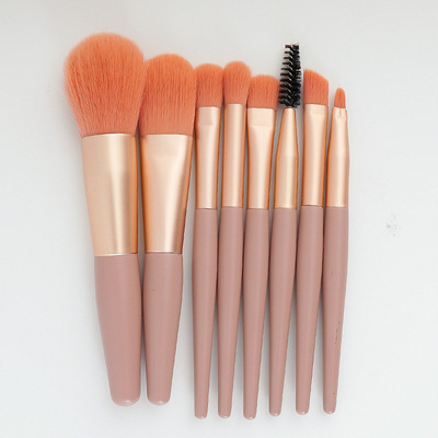 Transfronterizo 8 mini cepillo de maquillaje conjunto de cepillo de sombra de ojos blanqueador de polvo de pintura portátil herramientas de maquillaje de pelo suave