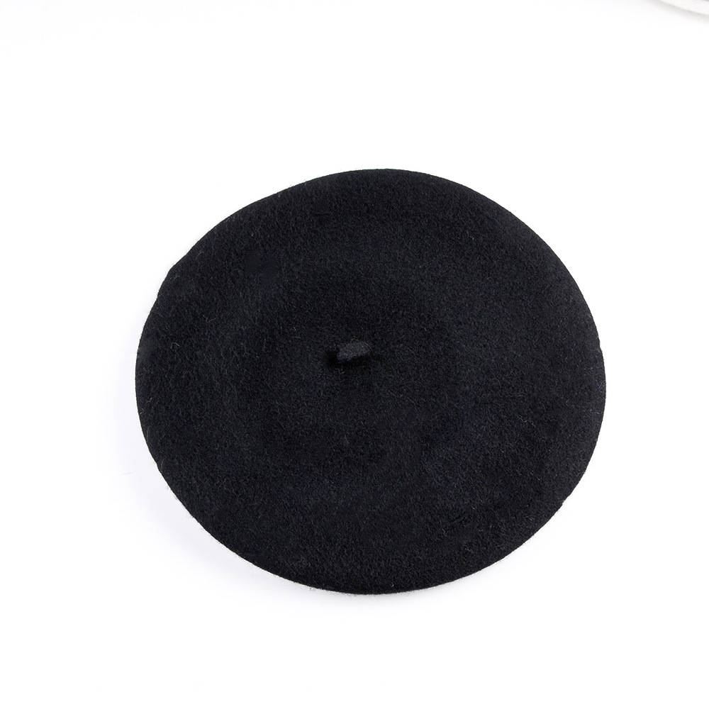 Unisex Wool beret Autumn-winter vintage woolen painter's hat Winter hat Lady's bud hat_voghion.com