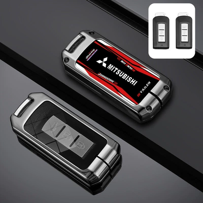 GAC Mitsubishi Outlander Key Case Special Jinxuan ASX Yige Yishen Premium Car Metal Case Buckle Men (Car key bag) - box-packaging-model-a-smart-single-shell-track-black-and-red