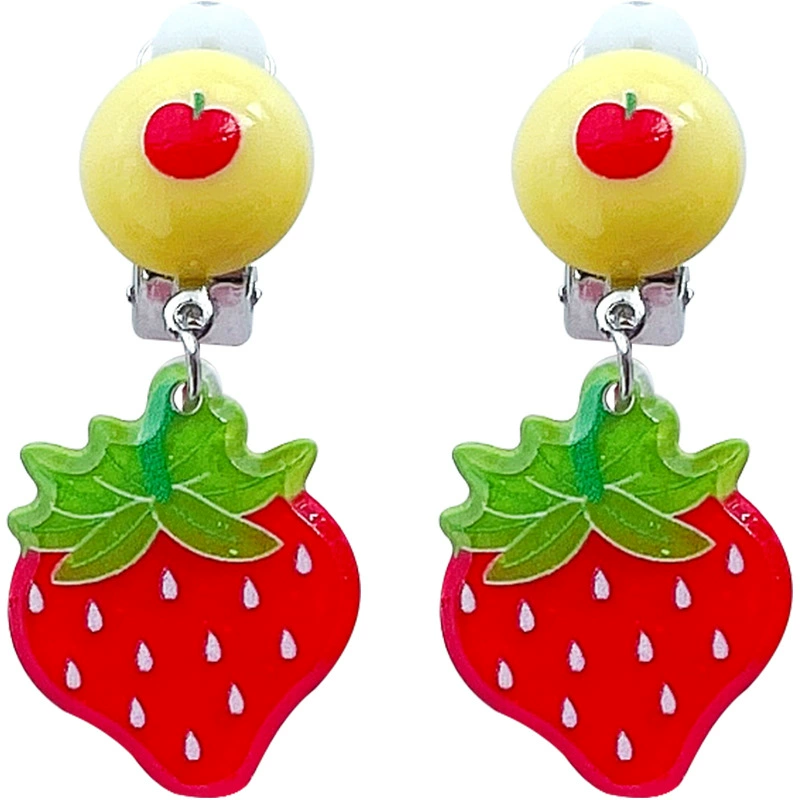 Children's cartoon cute earrings for princess, ear clips, accessory