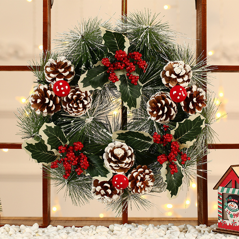 新品クリスマス装飾クリスマス籐30cmクリスマスリースクリスマスドア掛けホテルモールクリスマスペンダント|undefined
