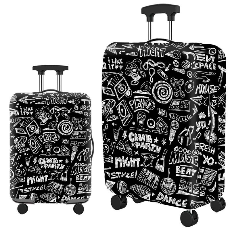 cubierta de maleta gruesa y resistente al desgaste cubierta de caja elástica caja de tracción cubierta de polvo cubierta de maleta de viaje impresión completa