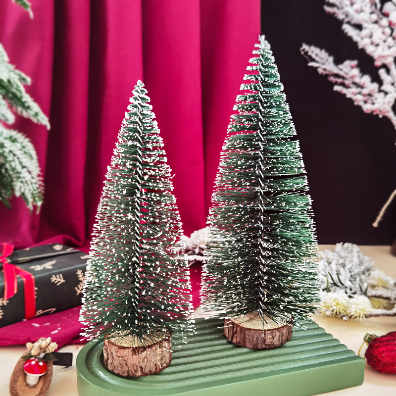 Pin de Navidad mini árbol decoración de escritorio decoración de escena decoración pequeña simulación doméstica para niños estilo nórdico