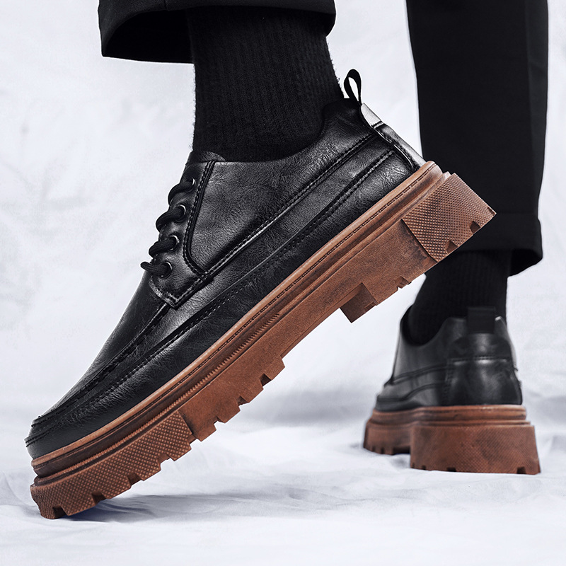 Zapatos casuales para hombres 2024 otoño nuevos zapatos de cuero de negocios transpirables para hombres tendencia universal zapatos de moda para hombres zapatos de estilo estilo estilo de peinado