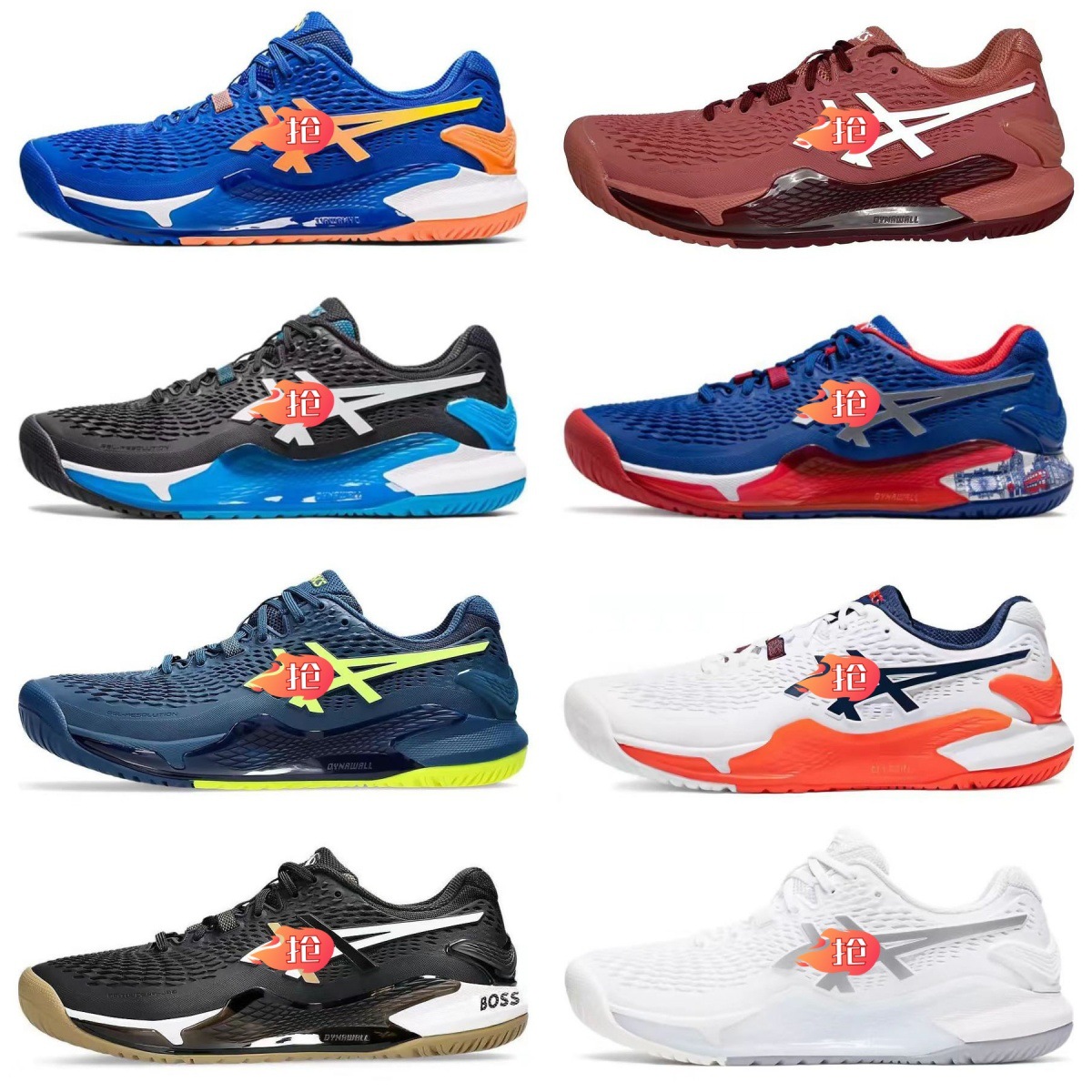 Cross-Border Foreign Trade Arthur Gel-Resolution9 Low-Top Tennis Shoes New R9 Shock-Absorbing Volleyball Shoes Running Shoes