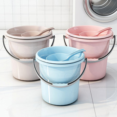 家用塑料水桶加厚透明儲水桶學生宿舍桶帶蓋大號手提桶耐用洗澡桶