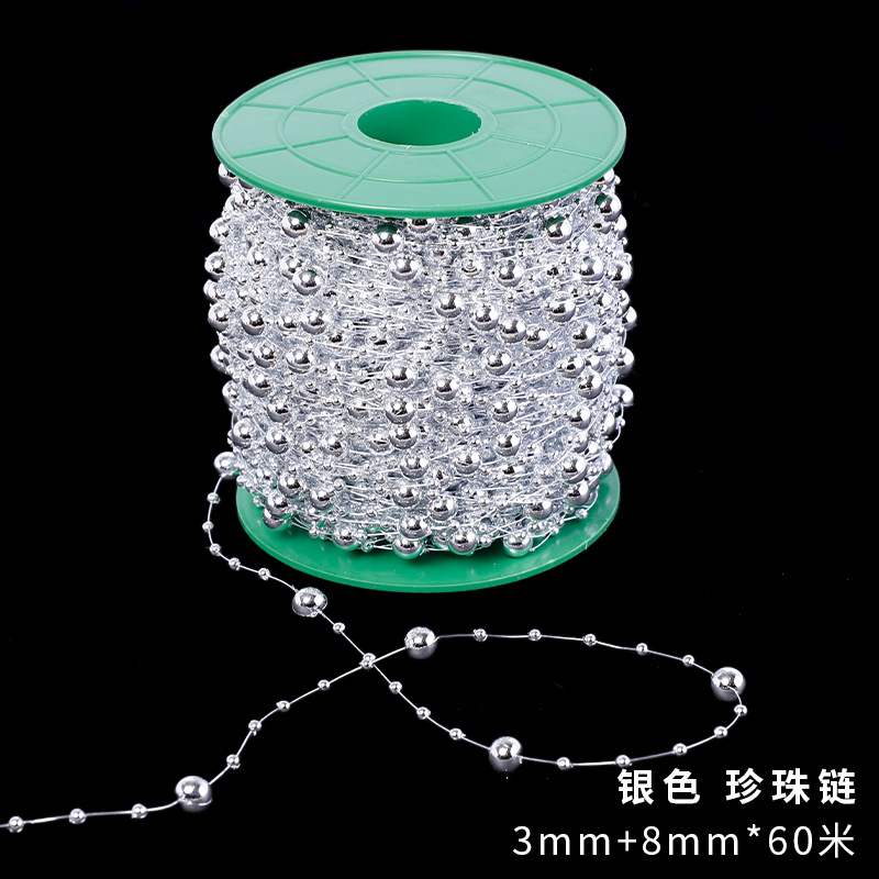 Floristería accesorios de cadena de perlas flor regalo embalaje ramo forma multi-especificación flor embalaje al por mayor