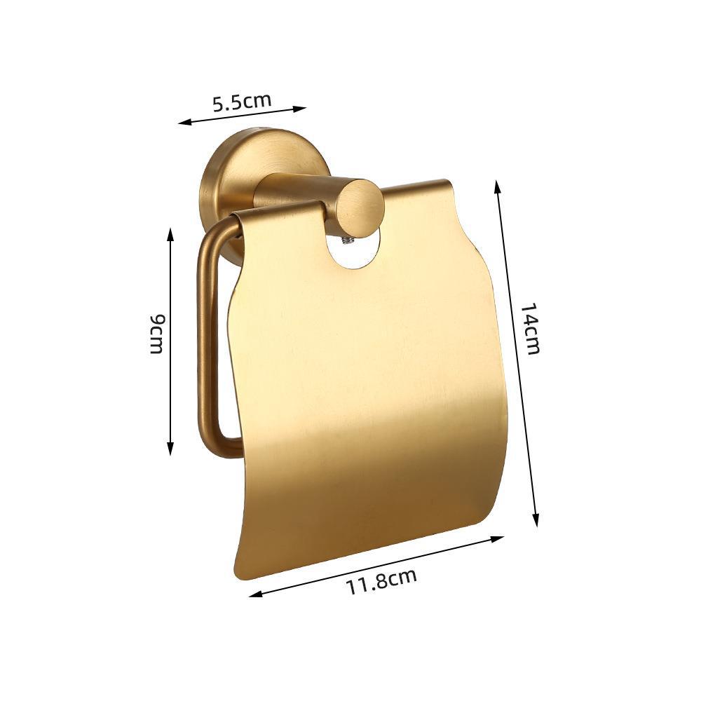 Baño colgante conjunto de acero inoxidable seis piezas toallas toallas barra toallas toallas toallas un gancho anillo conjunto colgante de pared