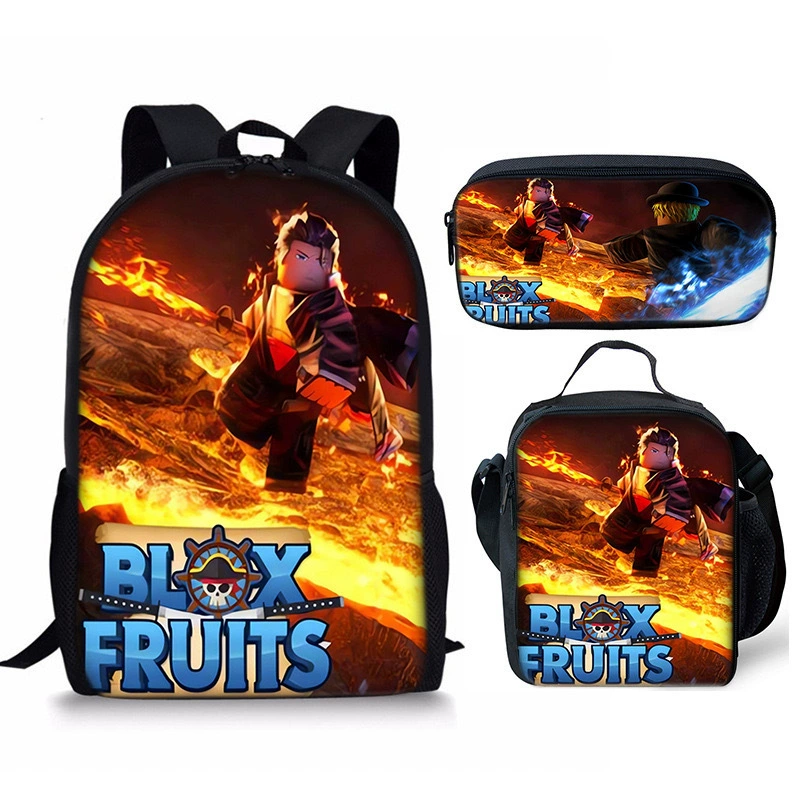 Roblox Blox Fruits новый рюкзак с изображением самолёта, печатный рюкзак для учеников, детский рюкзак