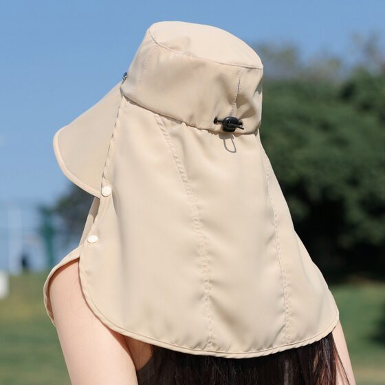 Summer Sun Hat Children's Outdoor UV Protection Sun Hat Elegant Face-Covering Neck Shoulder Hat Travel Beach Hat