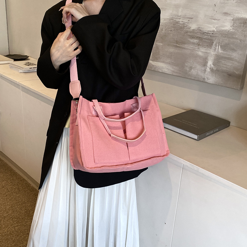 Bolsa Tote para mujeres de gran capacidad Oxford lona 2024 nuevo estudiante clase de viaje universal de hombro maletín