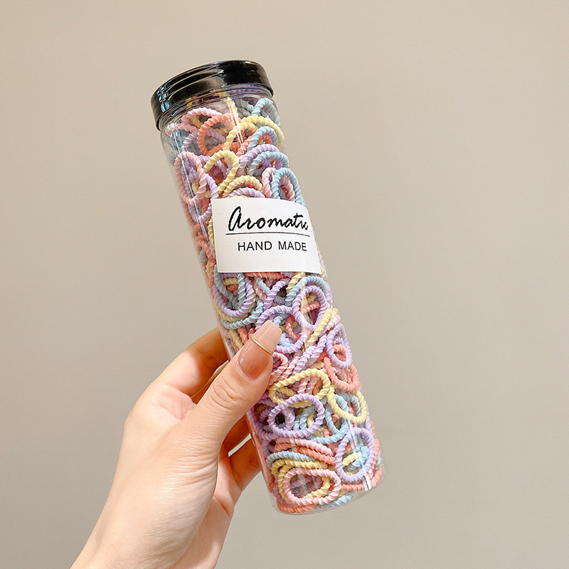 Banda de goma infantil pulgar anillo de cabello de cabello lindo cordón de cabello no daña cabello elástico para niñas atadas pelo banda de goma