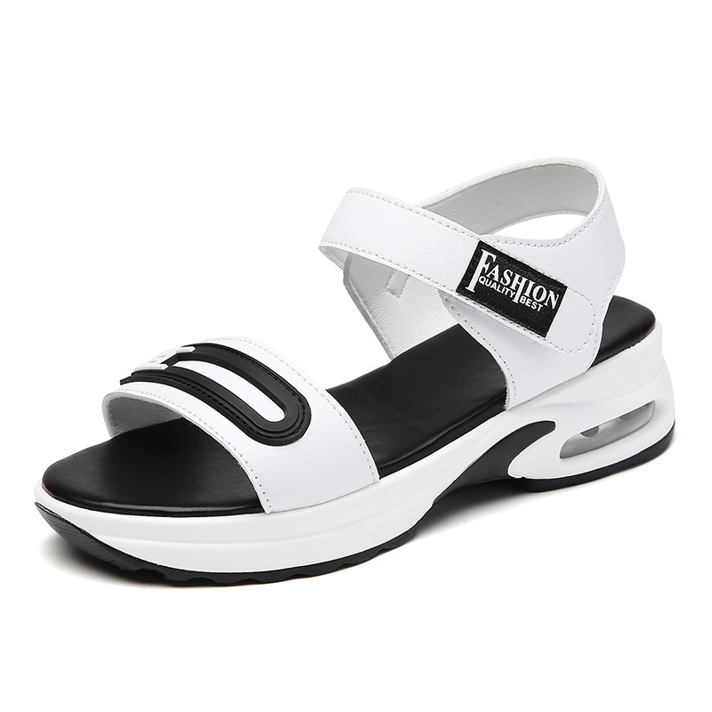 Sports 2023 Sommer Neue einzeilige Damen-Sandalen mit dicker Sohle und rutschfester Luftpolsterung_voghion.com