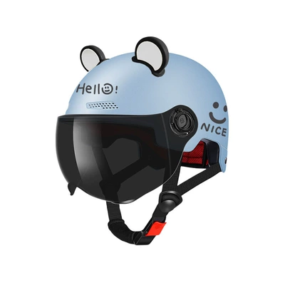 Motorcycle Safety Supplies – National Standard 3C Certified Electric Vehicle - new-national-standard-blue-short-tea-free-cute-ears-one-size-fits-all