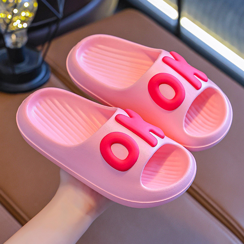 Zapatillas para padres e hijos mujeres de verano para hombres una familia de tres niñas de verano para baño de casa interior antideslizante zapatillas para niños de mediano tamaño