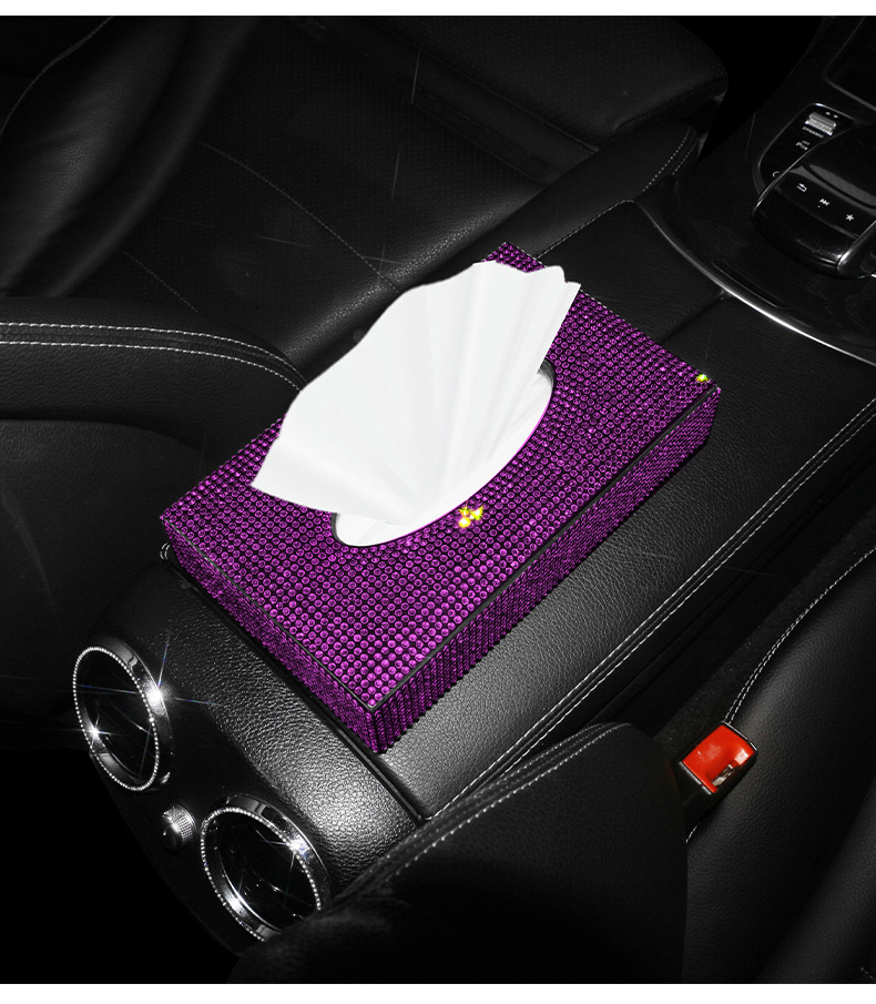 Creative Car Sun Visor Tissue Holder, Leather Dashboard Hanging Tissue Box, Car Armrest Tissue Box