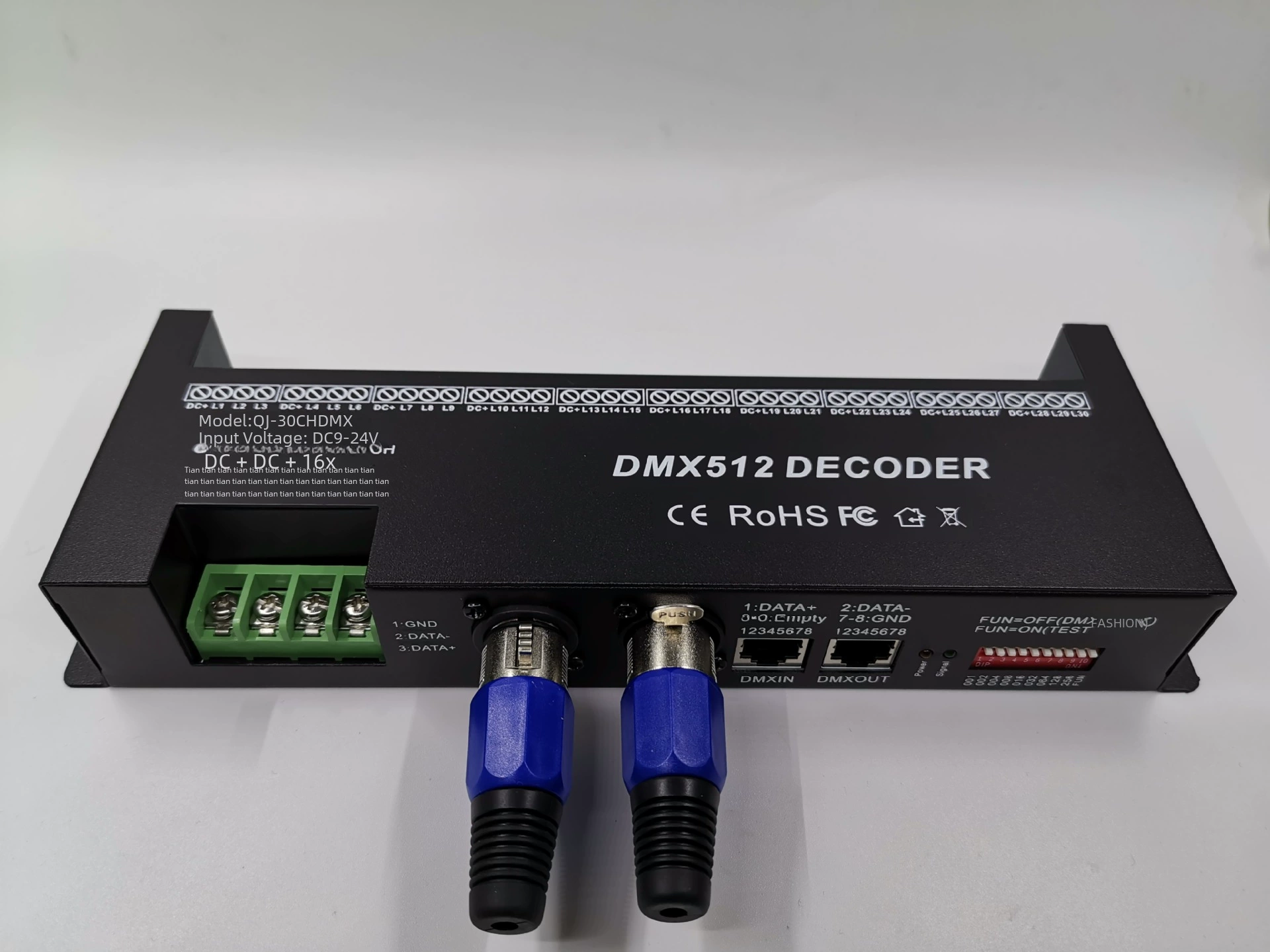 Фабрика 30 каналов DMX512 декодер 30 дорожек DMX512 декодер LED сценический свет RGB контроллер