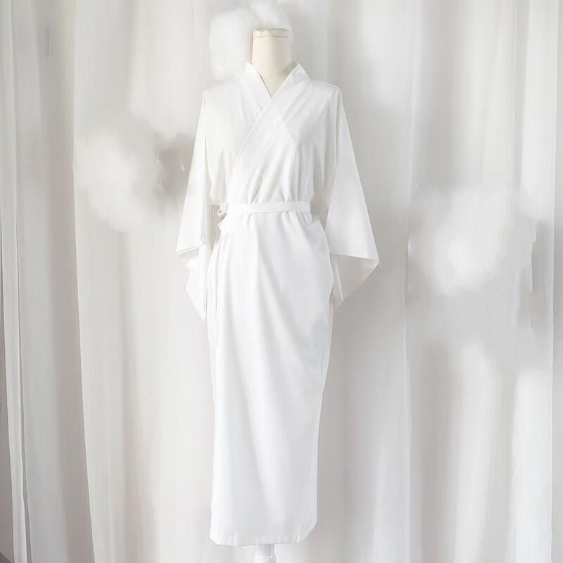 Japanese Kimono Yukata Inner White Obi Inner Ready-Made Base Shirt Long Kimono Lining Dress