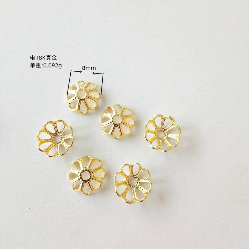 316ステンレス8穴花帽子花蓋花托ビーズdiy鋼部品