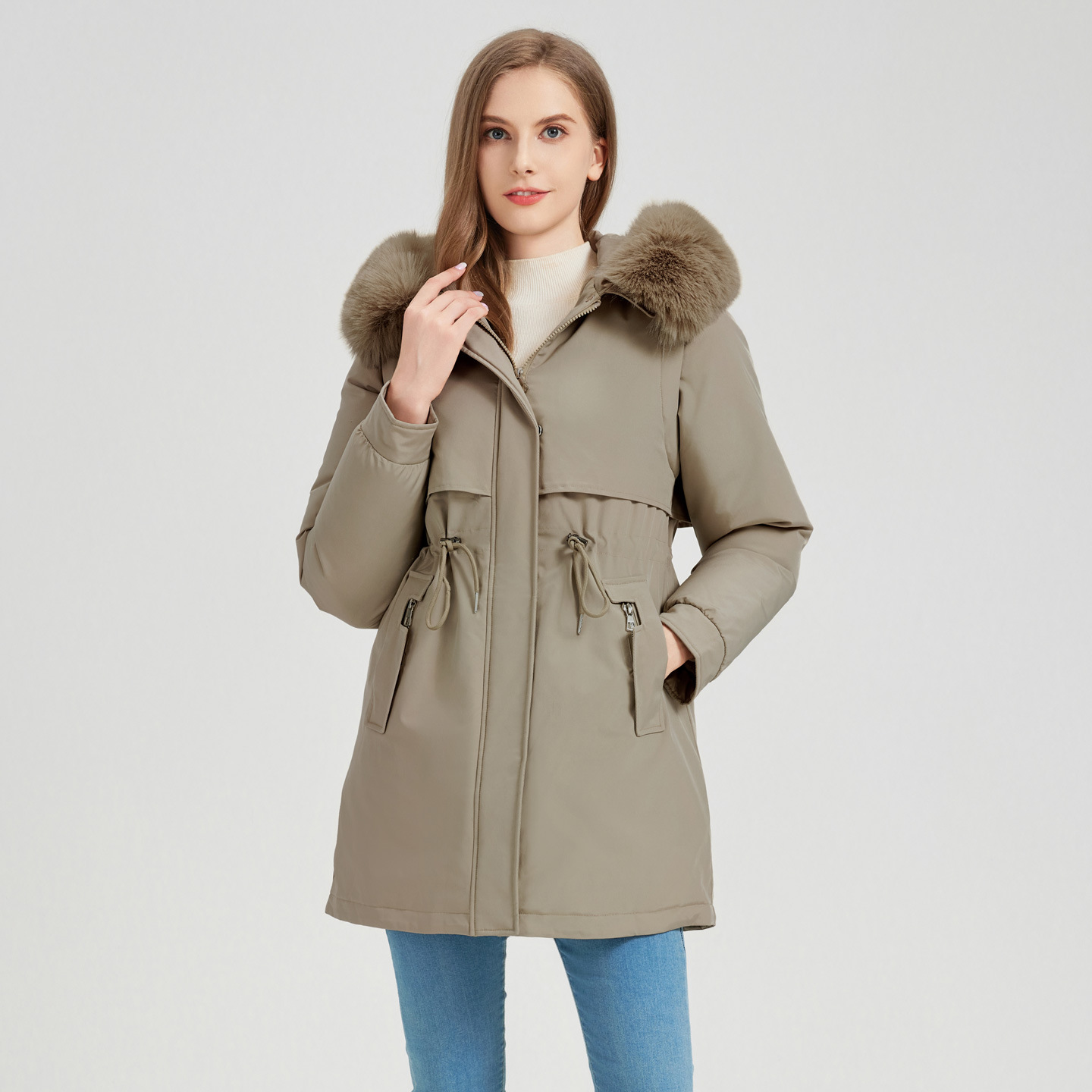 Transfronterizo Packer algodón de mujer invierno 2025 nuevo algodón de cintura chaqueta de algodón largo y grueso chaqueta de lana image 8