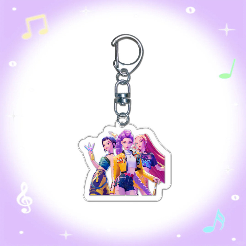 Personalizada película de dibujos animados acrílico transparente KPOP accesorios bolsas de chicas hermosos colgantes de regalo